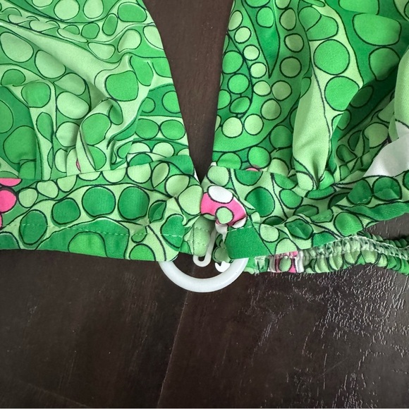 Y2K Green Retro Bubble Print Bikini Top – NWT M festival grunge - Picture 3 of 4